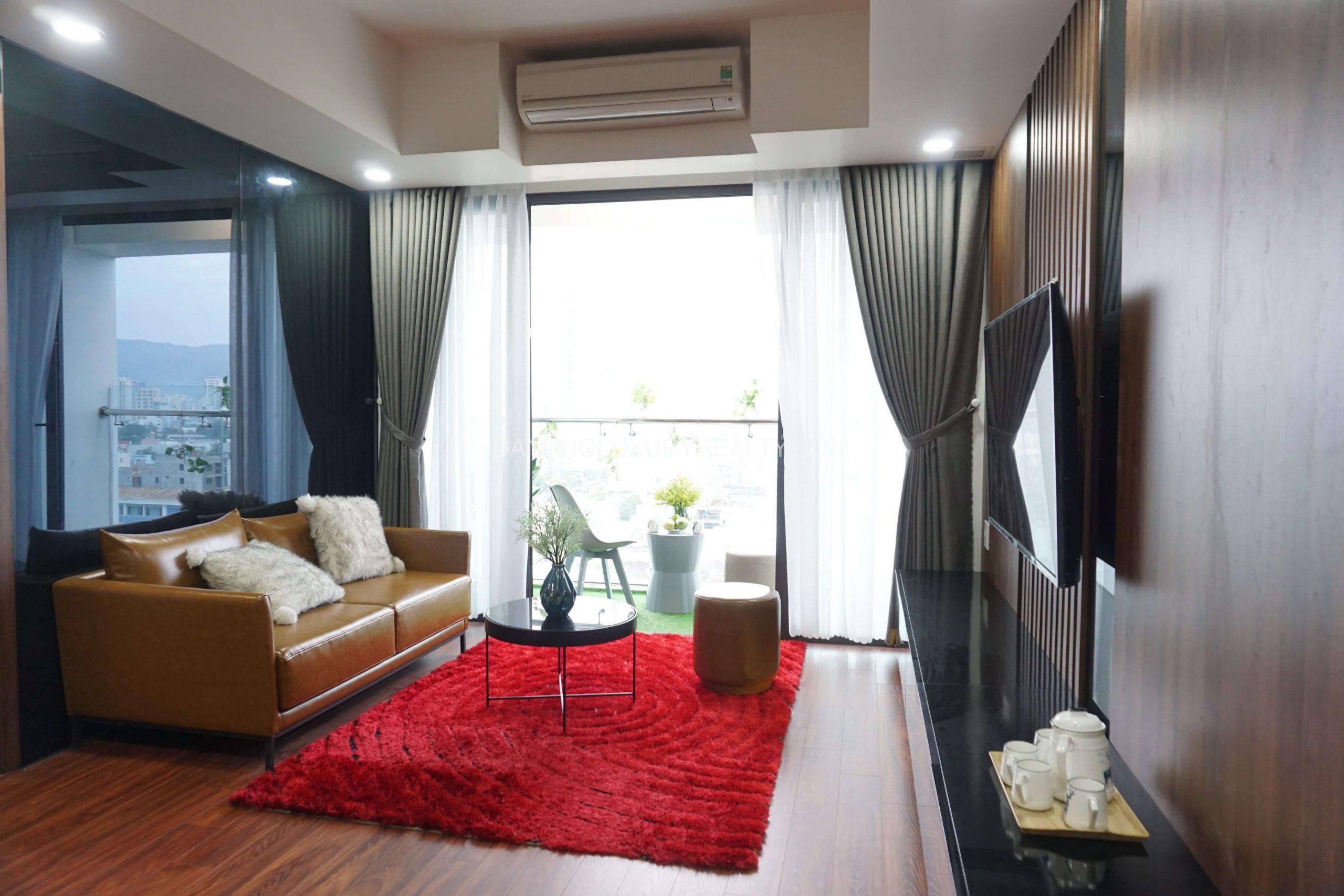 Wooden Floor Luxury 2 Bedroom Apartment in Hiyori Garden Tower For Rent