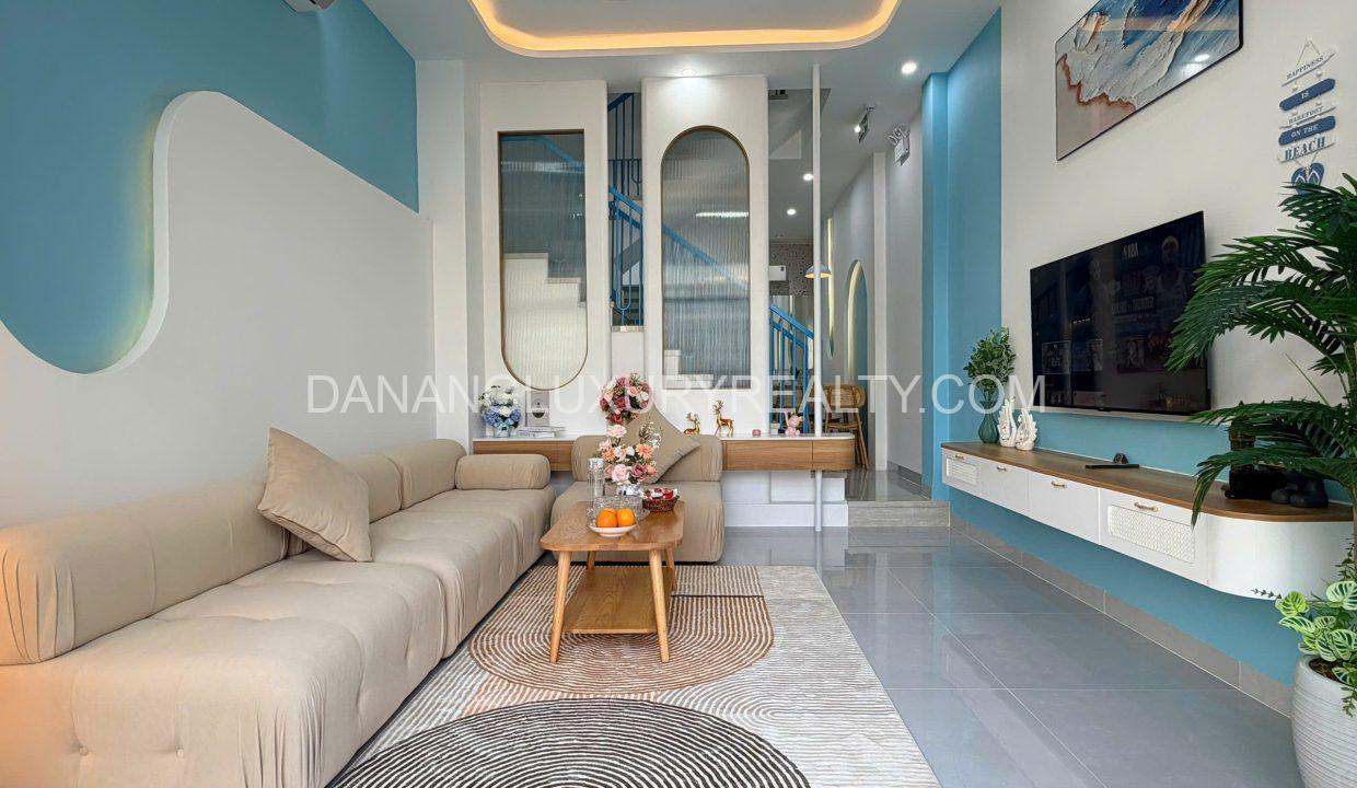 Nhà Gần Biển Mỹ Khê 4 Phòng Ngủ Nội Thất Hiện Đại Cho Thuê